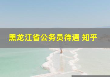 黑龙江省公务员待遇 知乎